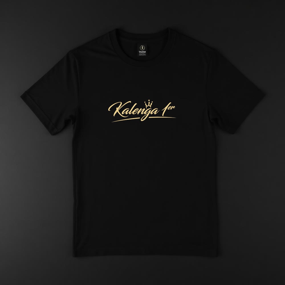 T-shirt noir floqué du logo signature Kalenga 1er