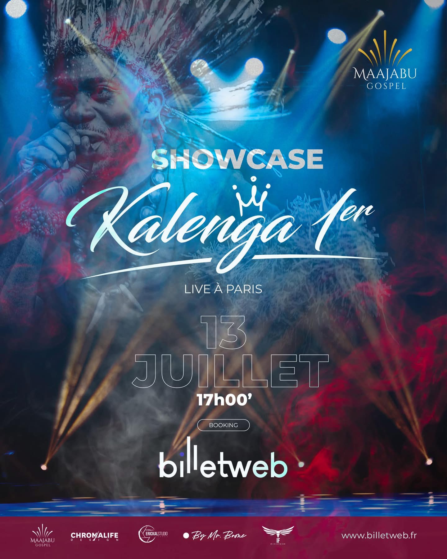 Affiche du showcase Kalenga 1er live à Paris